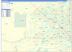 West Valley Metro Area Wall Map Basic Style 2024